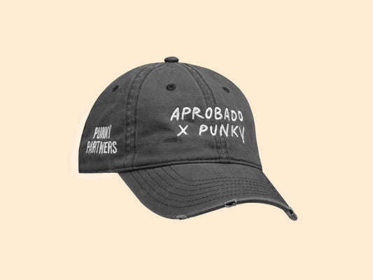 GORRA GRIS PLOMO "APROBADO X PUNKY"